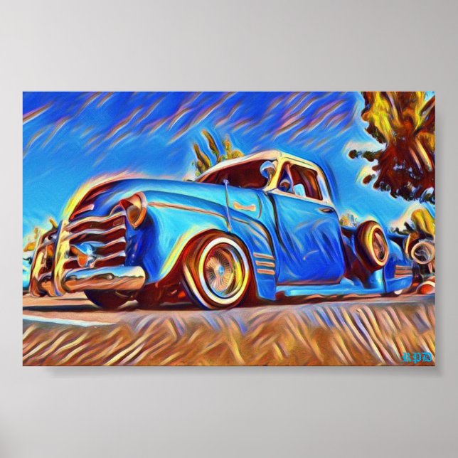 Lowrider Chevrolet 3100 Low Rider Chevy Lastbil Ar Poster (Framsidan)