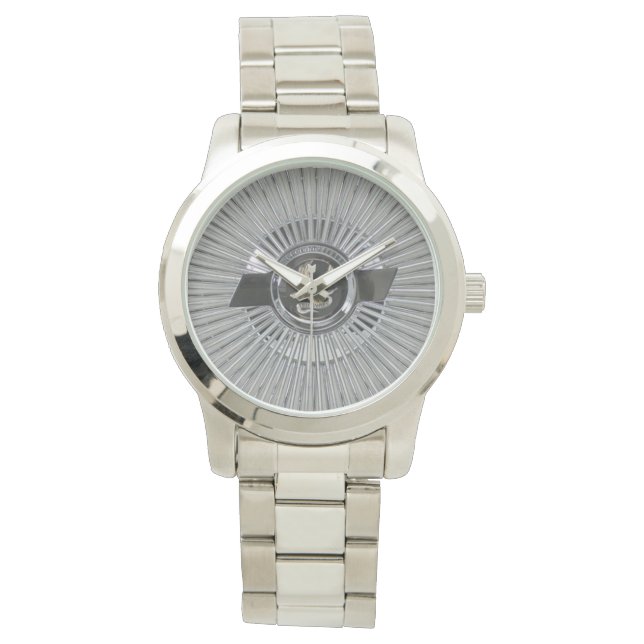 Lowrider Chevrolet Chevy Bowtie Bow Tie Wire Wheel Armbandsur (Framsida)