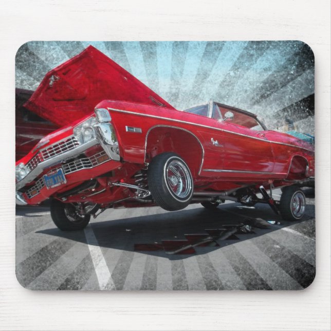 Lowrider Chevrolet Impala Mousepad Musmatta (Framsidan)