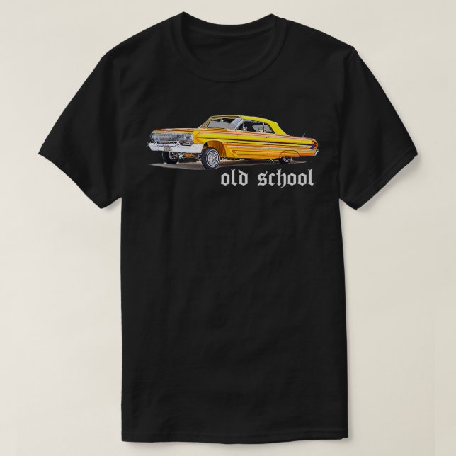 Lowrider  For Men Old School Rap Cholo Gangster Ca T Shirt (Design framsida)
