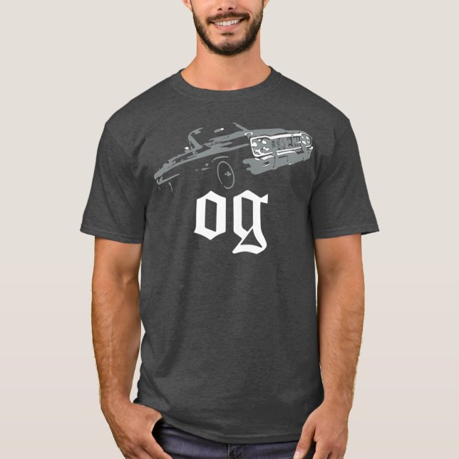 Lowrider Gangster Cholo Öster LA Cali T Shirt (Framsida)