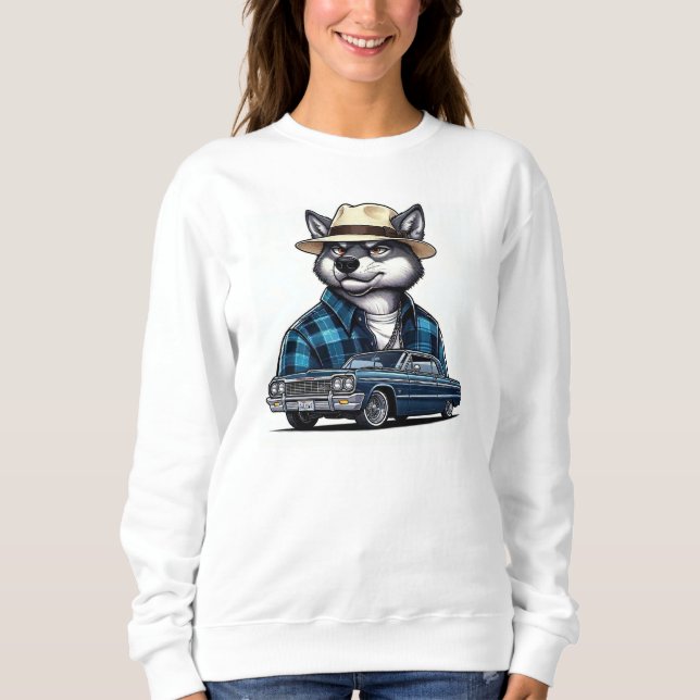 Lowrider Wolf T Shirt (Framsida)