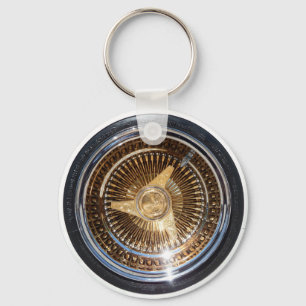 Lowriderguld binder hjul Keychain Nyckelring