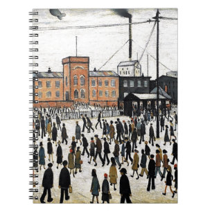 lowry gå till arbetsdesignen anteckningsbok med spiral