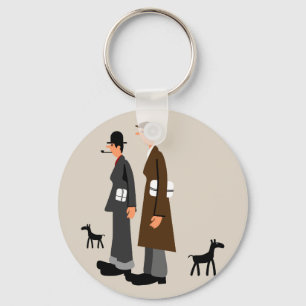Lowry-stil figurer nyckelring