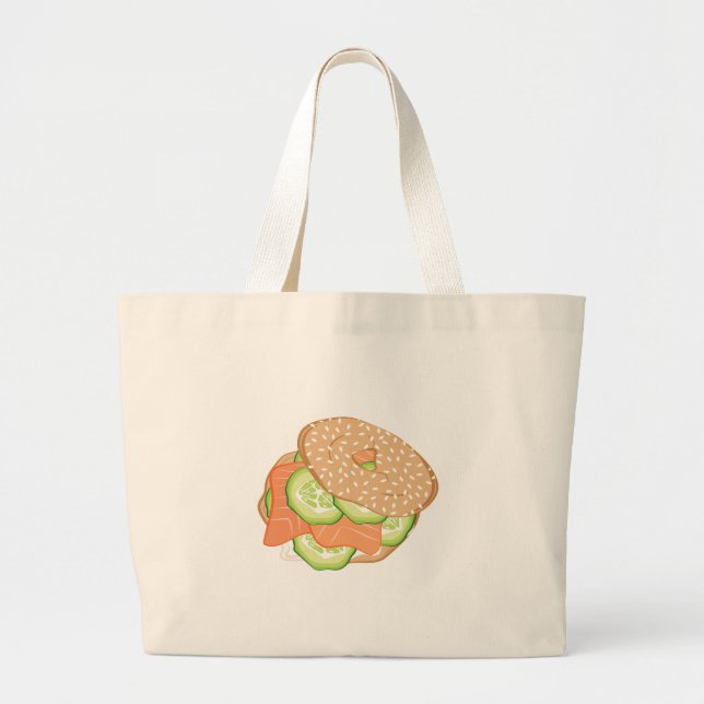Lox & bagel jumbo tygkasse (Framsidan)