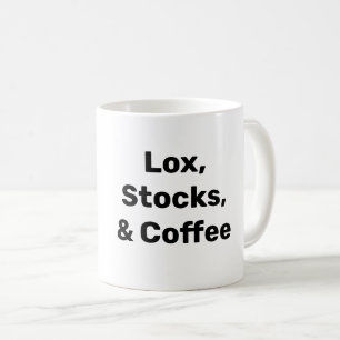 LOX, LAGRAR OCH KAFFE. ALLT BAGEL KAFFEMUGG