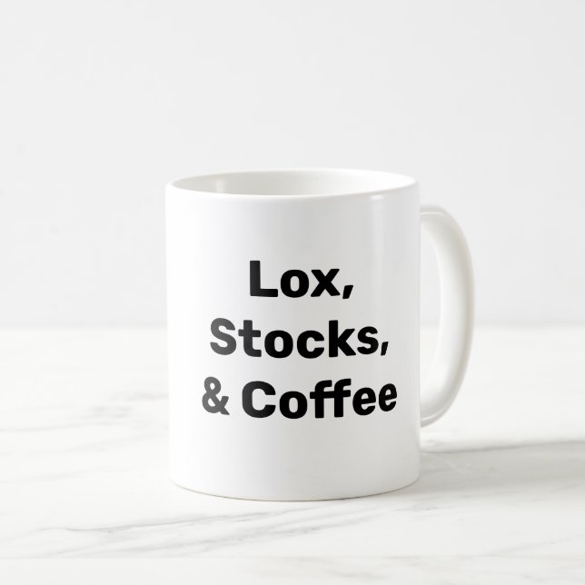 LOX, LAGRAR OCH KAFFE. ALLT BAGEL KAFFEMUGG (Framsida höger)