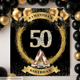 Loxe Diamond Numbers bakgrund med Guld-bubblor