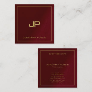 Loxe Elegant Template Guld Anpassningsbar Text Mon Fyrkantigt Visitkort