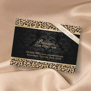 Loxury Leopard Print & Damask Gift-certifikat Rabattkort