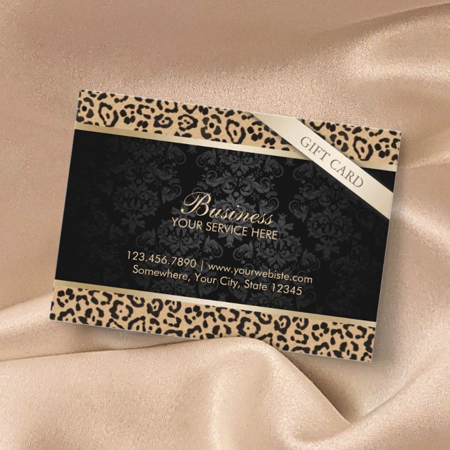 Loxury Leopard Print & Damask Gift-certifikat Rabattkort (Skapare uppladdad)