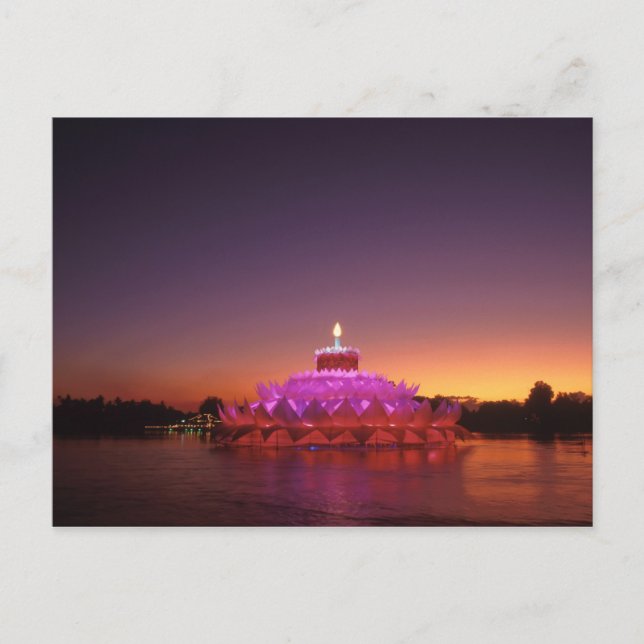 Loy Krathong Thailändska festivalen Vykort (Framsida)