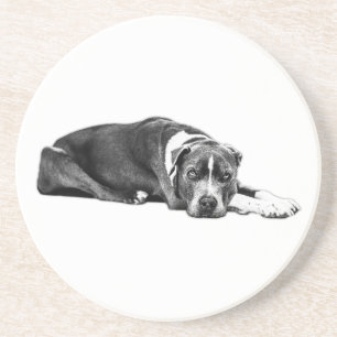 Loyal Assion Pitbull Mix Art Underlägg