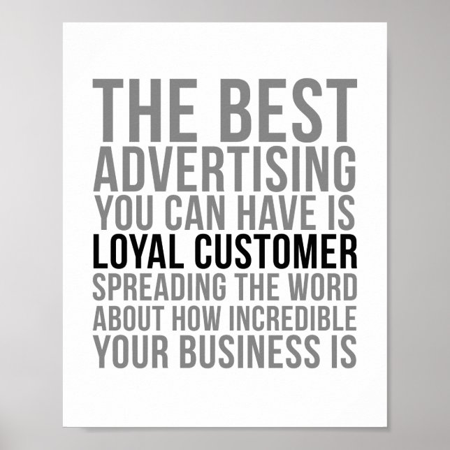 Loyal Customer Quotes Poster (Framsidan)