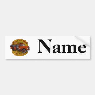 Loyal Firecar Firefighter Bumper Sticker Bildekal