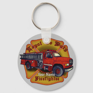 Loyal Firecar Firefighter Nyckelring