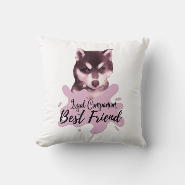 Loyal-följeslagare, bästa vän Pillow Kudde (Framsida)