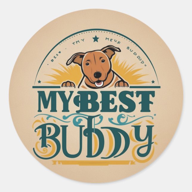 Loyal Friend Sticker Runt Klistermärke (Framsida)