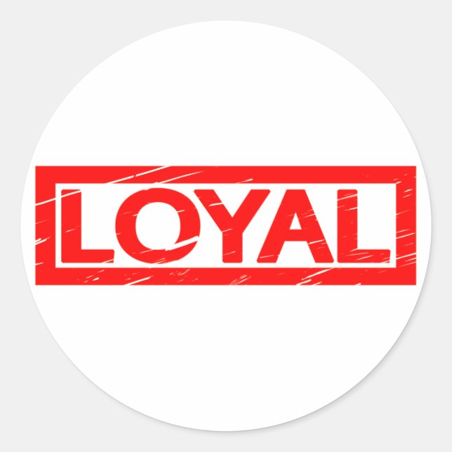 Loyal Frimärke Runt Klistermärke (Framsida)