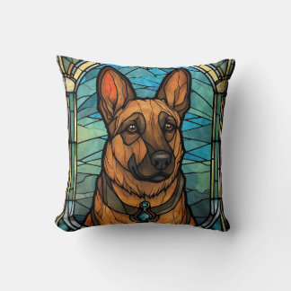 Loyal German shepard-glaset Dekorativ kudde