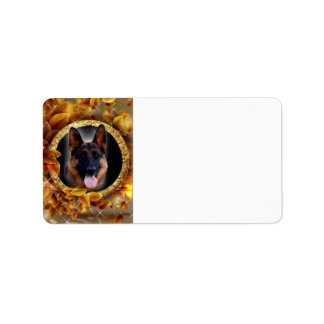 Loyal German Shepherd Adressetikett