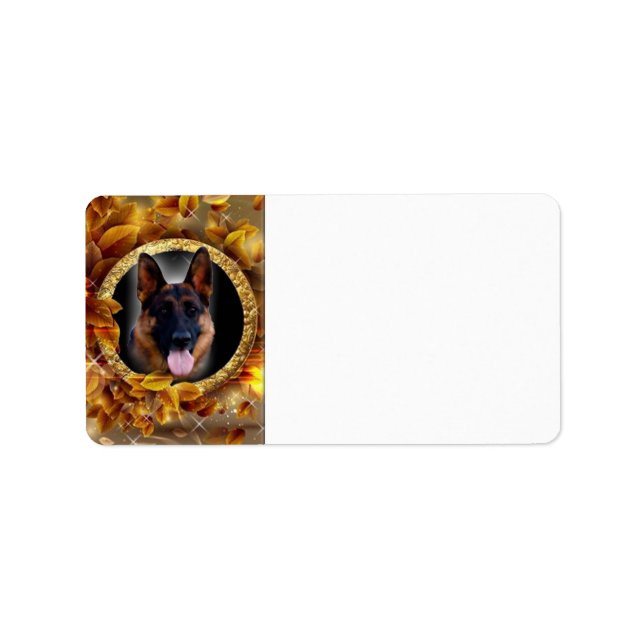 Loyal German Shepherd Adressetikett (Framsidan)