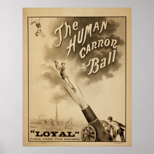 LOYAL Human Cannon Boll Act VAUDEVILLE Poster (Framsidan)