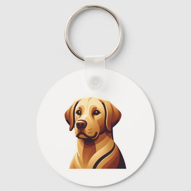 Loyal Labrador Keychain Nyckelring (Framsida)