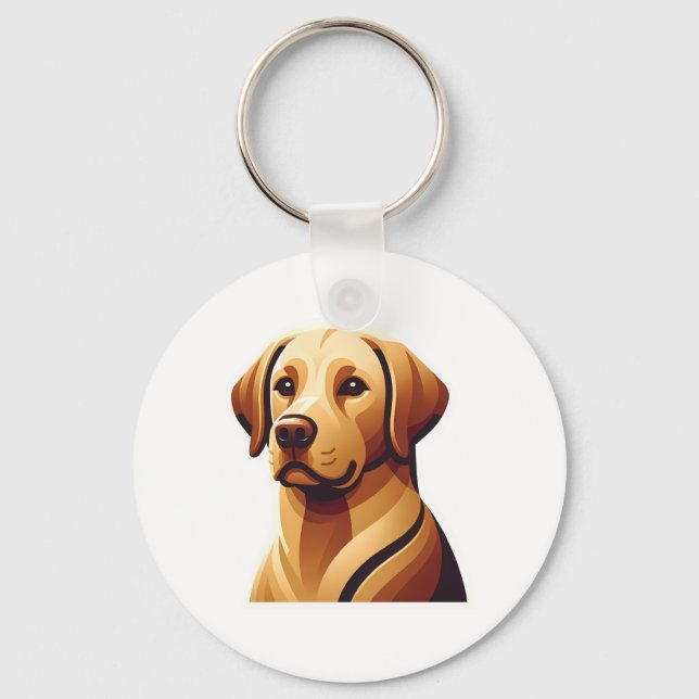 Loyal Labrador Retriever Nyckelring (Baksida)