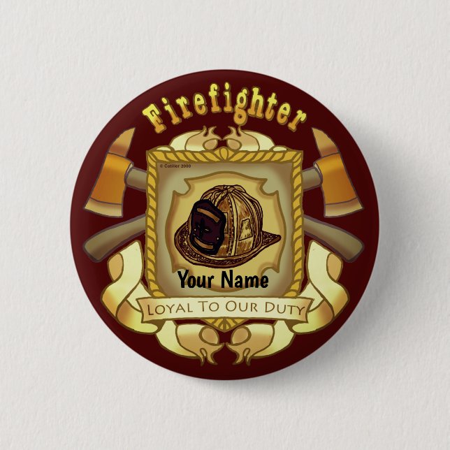 Loyal to Duty Shield Firefighter pin Knapp (Framsida)