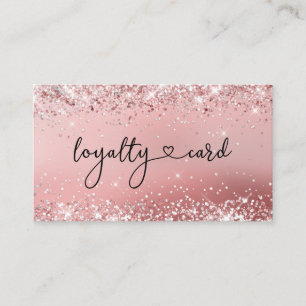 Loyalität Karte Glitter 5 Nagel Lash Beauty Visitkort
