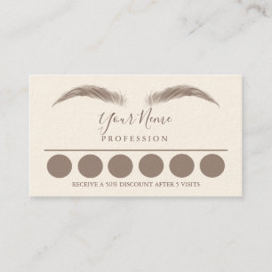 Loyality 6 Makeup Eyebrow Öga Lash Business Car Visitkort