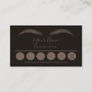 Loyality 6 Makeup Eyebrow Öga Lash Visitkort