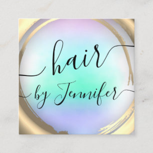 Loyality Drives 6 Slår Hair Lash Makeup Hologra Fyrkantigt Visitkort