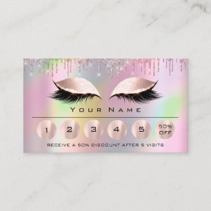 Loyaliy 6 Makeup Esthetician Eyelash Ro Holograp Visitkort