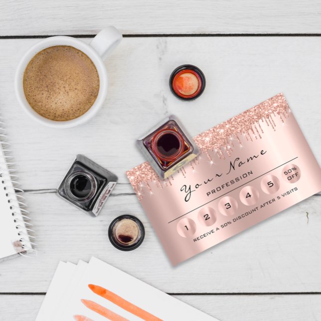 Loyaliy 6 Makeup Hairdresser Eyelash Ro Drives Visitkort (FlorenceK Appointment Card)