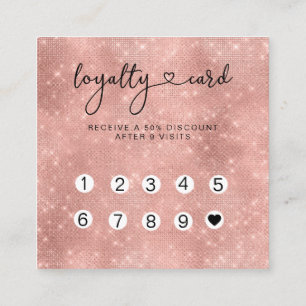 Loyalty 10 Nagel Lash Affärskort Quadratische Fyrkantigt Visitkort
