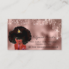 Loyalty Card 10 Slå Curly Hair Drips Ro Alyaa Visitkort