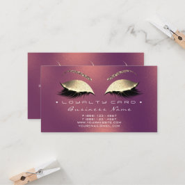 Loyalty Card 6 Beauty Salon Lash Copper Ro Lojalitetskort