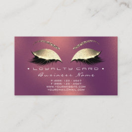 Loyalty Card 6 Beauty Salon Lash Copper Ro Lojalitetskort