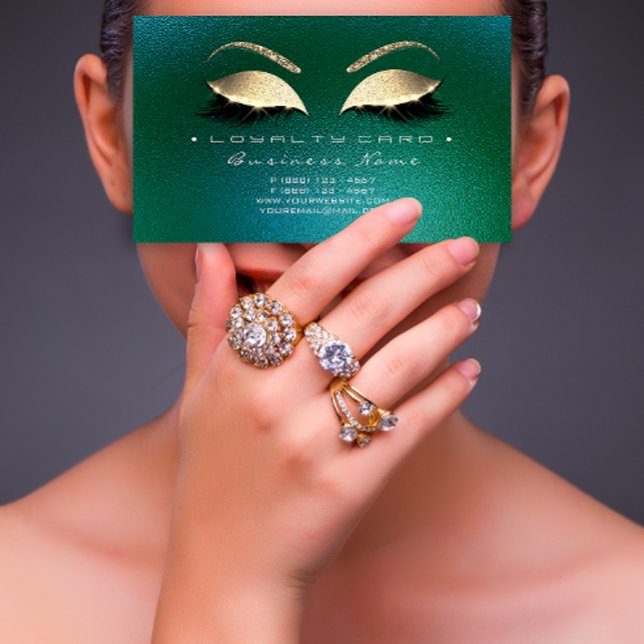 Loyalty Card 6 Beauty Salon LashTropicall Cali Lojalitetskort (Nail Artist Black Drips Professional Business Card)