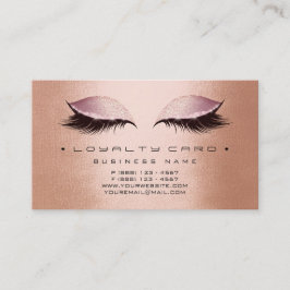 Loyalty Card 6 Beauty Salon Makeup Copper Ro Gol Lojalitetskort
