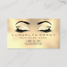 Loyalty Card 6 Beauty Salon Makeup Glass Eyebrowns Lojalitetskort