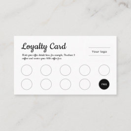 Loyalty Card, enkel och enkel skripttypografi Lojalitetskort