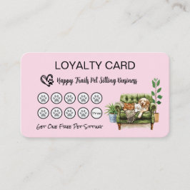 Loyalty Card for Pet Sitters and Dog Walkers Lojalitetskort