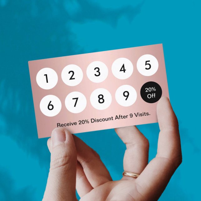 Loyalty Card Modern Foil Ro Guld Beauty Salon Lojalitetskort (Skapare uppladdad)