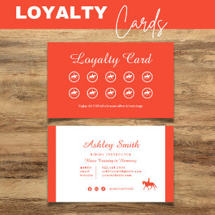 Loyalty Card Modern Trendig Horse Training Visitkort
