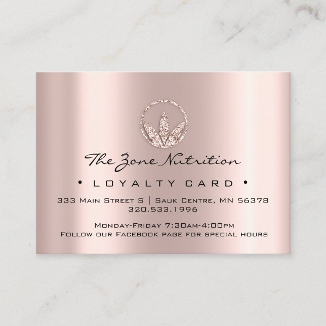 Loyalty Card Näring Health Örters Ro 21  Lojalitetskort (Framsida)