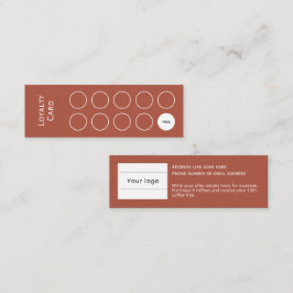 Loyalty Card, ren och enkel, terracotta brun Lojalitetskort
